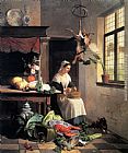 Maid Canvas Paintings - A Maid In The Kitchen